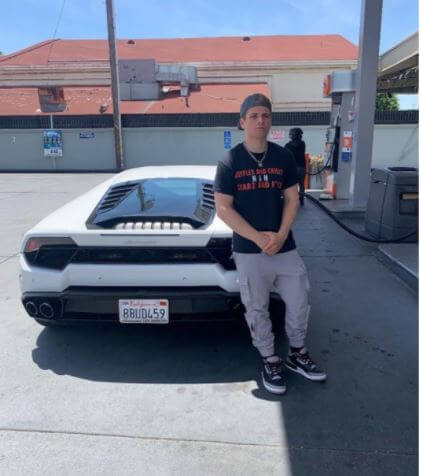 Gianni Paolo with his car.